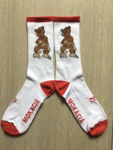 “What Are You Made Of?” Socks Red-Mokacia Clothing company