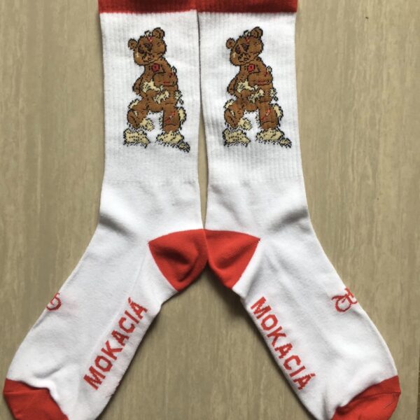 “What Are You Made Of?” Socks Red-Mokacia Clothing company